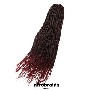 Crochets Box Braids - Black / Red