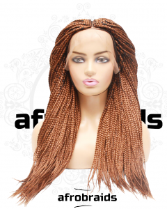 Perruque frontale - tresses moyenne desserée - couleur 30- dark gold