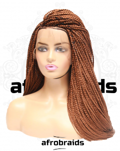 Perruque frontale - tresses moyenne desserée - couleur 30- dark gold