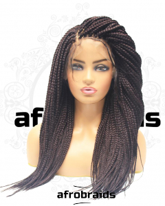 Perruque frontale tressées handmade - couleur noir 1B