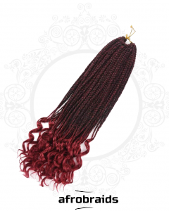 Crochets Box Braids curly - Rouge