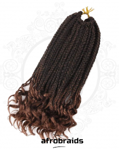 Crochets Box Braids curly - Brun