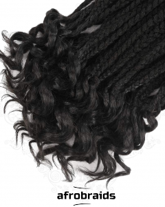 Crochets Box Braids curly - Noir