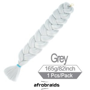 Meches afro crochet cheveux - Grey-Gris