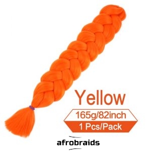 Meches afro crochet cheveux - Orange pumpkin halloween