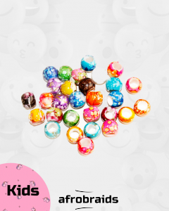 crochet braids enfant - kids- twist avec finition perle multicolores