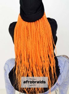 Queen Bonnet Wig - Orange