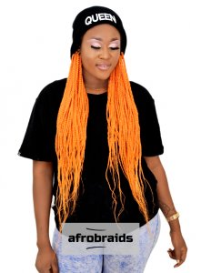Queen Bonnet Wig - Orange