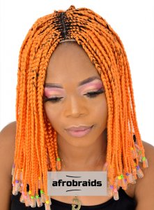 Orange Short Wig - Transparent Pearl Finish