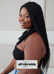 Braided Wig Handmade Spiral- Spiral Twist Wig - Black Color- Black