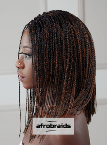 Braided Wig Micro Twist Bob Wig Nuance Black and Yellow Ocher